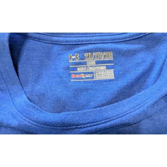 Under Armour Men's USA Flag T-Shirt Size XXL Navy Blue USA Chest Logo Soft EUC - Picture 3 of 6